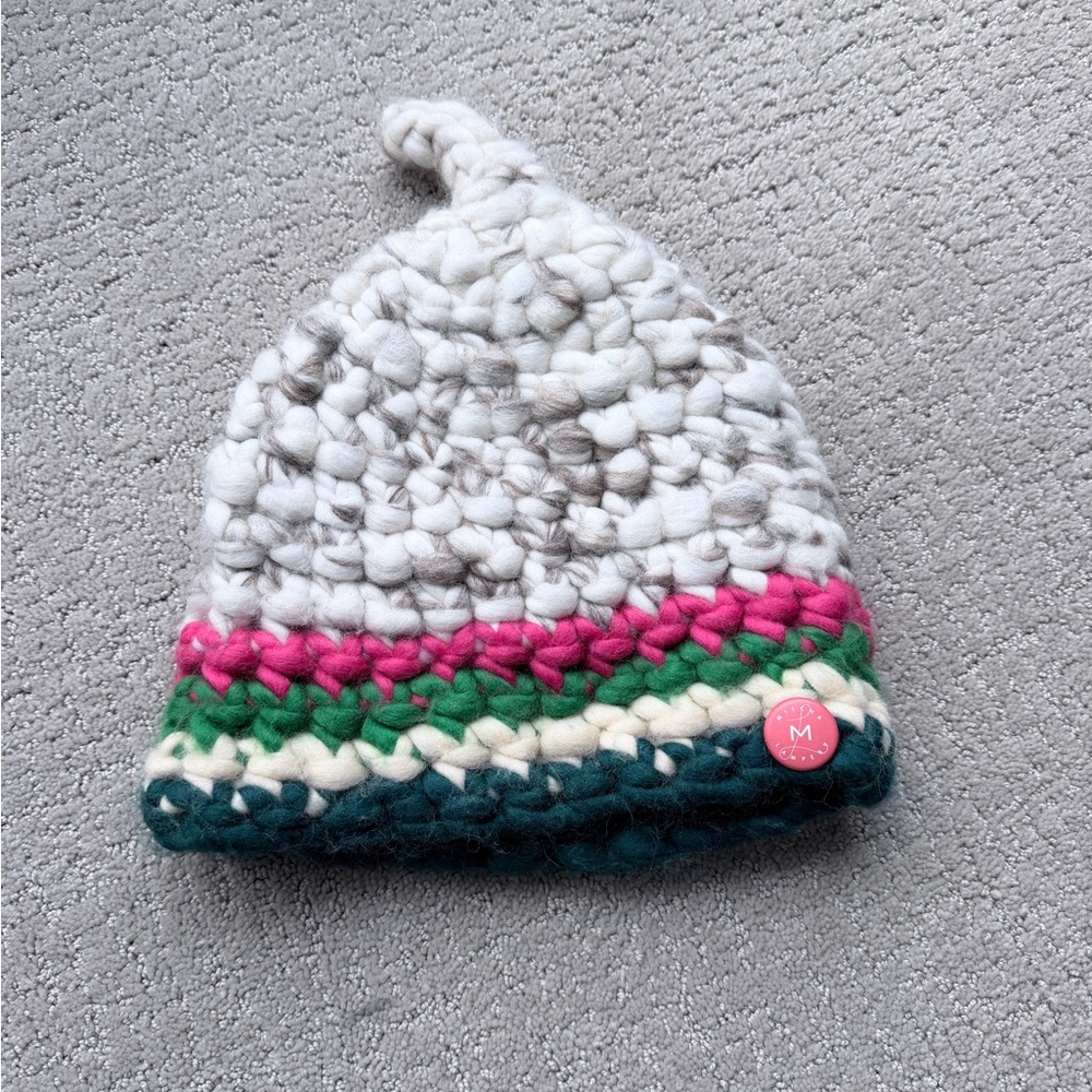 Mischa Lampert Tartan stripe hat